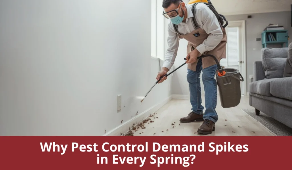 pest controller spraying pesticides